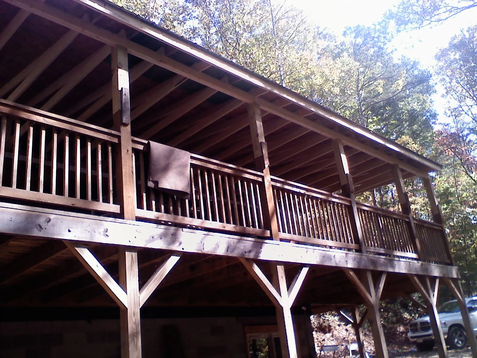 Timber framing under a new elevated porch and deck — Roof Leak Repair in Wartrace by Roofing Brothers